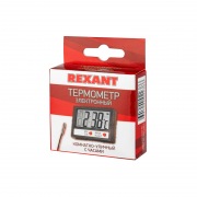 Термометр электронный REXANT комнатно-уличный с часами | Фото 3