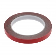 Двухсторонний скотч серый на HBA акриловой основе, защитная пленка красная, 12 мм, 5 м REXANT | Фото 1