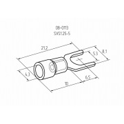 Наконечник вилочный изолированный 5.3 мм 0.5-1.5 мм² (НВи 1.5-5/НВи 1,25-5) красный REXANT | Фото 2