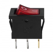 Выключатель клавишный 24V 15А (3с) ON-OFF красный с подсветкой  Mini  REXANT | Фото 2