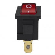Выключатель клавишный 24V 15А (3с) ON-OFF красный с подсветкой  Mini  REXANT | Фото 3