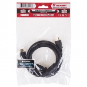 Шнур HDMI - HDMI с фильтрами, длина 1,5 метра (GOLD) (PVC пакет)  REXANT | Фото 1