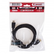 Шнур HDMI - HDMI с фильтрами, длина 2 метра (GOLD) (PVC пакет)  REXANT | Фото 2