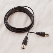 ВЧ кабель ТВ штекер - ТВ штекер, длина 5 метров, черный  REXANT | Фото 1