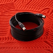 ВЧ кабель ТВ штекер - ТВ штекер, длина 10 метров, черный  REXANT | Фото 1