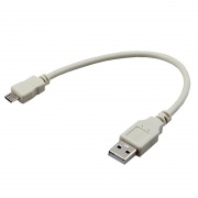 Кабель micro USB (male) штекер - USB-A (male) штекер, длина 0,2 метра, белый (PE пакет)  REXANT | Фото 1