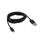 Кабель micro USB (male) штекер - USB-A (male) штекер, длина 1,8 метра, черный (PE пакет)  REXANT | Фото 1