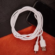 Кабель mini USB (male) штекер - USB-A (male) штекер, длина 1,8 метра, белый (PE пакет)  REXANT | Фото 2
