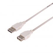 Шнур USB A (male) штекер - USB A (female) гнездо, длина 1,8 метр, белый (PE пакет)  REXANT | Фото 1
