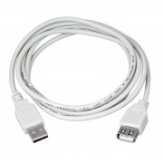 Шнур USB A (male) штекер - USB A (female) гнездо, длина 5 метр, белый (PE пакет)  REXANT | Фото 1