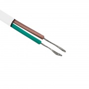 Шнур сетевой, вилка плоская без розетки, кабель 2x0.75 мм², длина 1,5 метра, белый  REXANT | Фото 2