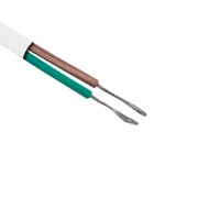 Шнур сетевой, вилка плоская без розетки, кабель 2x0.75 мм², длина 1,8 метра, белый  REXANT | Фото 2