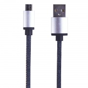 USB кабель microUSB, шнур в джинсовой оплетке REXANT | Фото 1