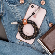 USB кабель для iPhone 5/6/7 моделей, шнур в джинсовой оплетке REXANT | Фото 5