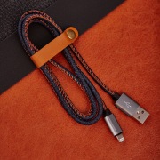 USB кабель для iPhone 5/6/7 моделей, шнур в джинсовой оплетке REXANT | Фото 6