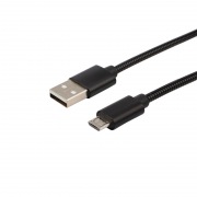 USB кабель microUSB, шнур в металлической оплетке серебристый  REXANT | Фото 6