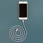 USB кабель для iPhone 5/6/7 моделей ОРИГИНАЛ (чип MFI) 1 м белый REXANT | Фото 4