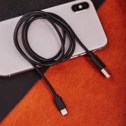 USB кабель для iPhone 5/6/7 моделей шнур 1 м черный REXANT | Фото 1