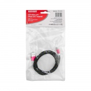 USB кабель для iPhone 5/6/7 моделей, шнур в тканевой оплетке черный REXANT | Фото 3