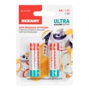 Ультра алкалиновая батарейка AA/LR6 "REXANT" 1,5 V   2 шт блистер | Фото 2