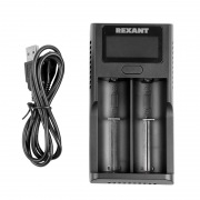 Универсальное зарядное устройство для 2-х АКБ с жк дисплеем Rexant i2 | Фото 3