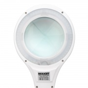 Лупа на струбцине круглая 5D с подсветкой 90 LED, белая REXANT | Фото 4
