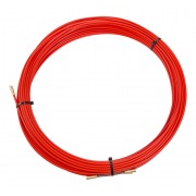 Протяжка кабельная REXANT (мини УЗК в бухте), стеклопруток, d=3,5 мм 30 м, красная | Фото 1