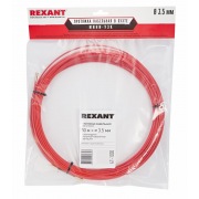 Протяжка кабельная REXANT (мини УЗК в бухте), стеклопруток, d=3,5 мм 30 м, красная | Фото 2