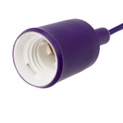 Патрон E27 силиконовый со шнуром 1 м фиолетовый REXANT | Фото 4