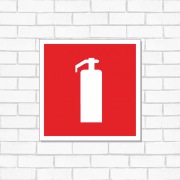 Табличка ПВХ знак пожарной безопасности «Огнетушитель» 200х200 мм REXANT | Фото 1