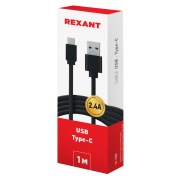 USB кабель USB Type-C, черный SOFT TOUCH 1 метр REXANT | Фото 2