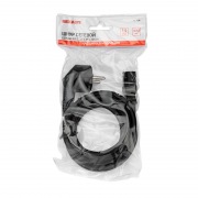 Шнур сетевой, евровилка угловая - евроразъем С13, кабель 3x1,5 мм², длина 1,5 метра, черный (PVC пакет) REXANT | Фото 1