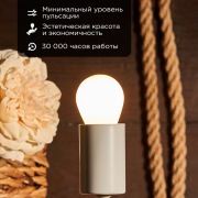 Лампа филаментная REXANT Шарик GL45 9.5 Вт 915 Лм 2700K E27 матовая колба | Фото 1