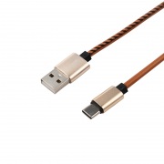 Кабель USB-Type-C/2A/leather/brown/1m/REXANT | Фото 2