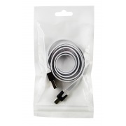 USB кабель универсальный microUSB шнур плоский 1 м белый | Фото 1