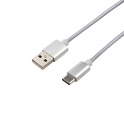 Кабель USB-Type-C/2A/nylon/silver/1m/REXANT | Фото 2