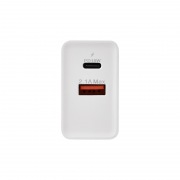 Сетевое зарядное устройство REXANT Type-C + USB 3.0 с Quick charge, белое | Фото 3