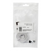 USB-Lightning кабель для iPhone/PVC/flat/white/1m/REXANT | Фото 1