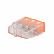 Экспресс-клемма REXANT СМК 2273-203, 3-проводная 0.5-2.5 мм², прозрачная (100 шт./уп.) | Фото 2