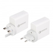 Сетевое зарядное устройство для iPhone/iPad REXANT 2xUSB+USB Type-С, переходник + адаптер, 48W белое | Фото 3