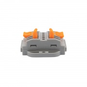 Клемма СМК 222-425P проходная 5 полюсов, с монтажной площадкой (0,08-4 мм²), серая (блистер 4 шт./уп.) REXANT | Фото 1