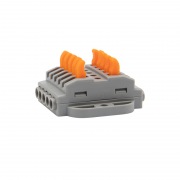 Клемма СМК 222-425P проходная 5 полюсов, с монтажной площадкой (0,08-4 мм²), серая (блистер 4 шт./уп.) REXANT | Фото 2