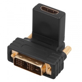 REXANT ПЕРЕХОДНИК шт. DVI-D - гн. HDMI поворотный GOLD