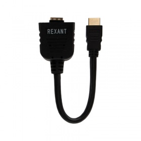REXANT ПЕРЕХОДНИК шт. HDMI - 2гн. HDMI (провод) GOLD