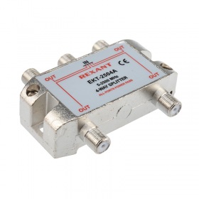 REXANT ДЕЛИТЕЛЬ ТВ х 4 под F разъём 5-2500 МГц СПУТНИК