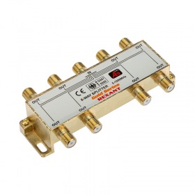 REXANT ДЕЛИТЕЛЬ ТВ x 8 + 9шт. F BOX 5-1000 МГц GOLD