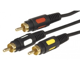 REXANT Шнур 3RCA Plug - 3RCA Plug 5М (GOLD)