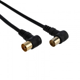 REXANT Шнур TV PLUG-TV JACK 3М Угловой Черный