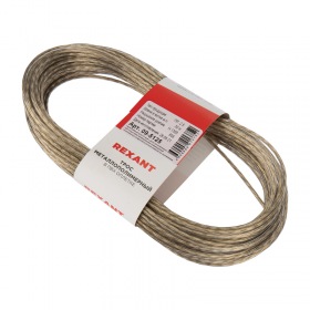 REXANT Трос стальной в ПВХ изоляции d=2.5 мм моток 20 м REXANT