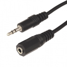 REXANT Шнур Стерео 3,5 мм гнездо - Стерео 3,5 мм штекер, длина  1,5 метра  REXANT